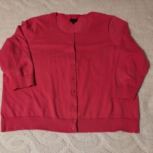 Talbots Vibrant Pink Cardigan Sweater